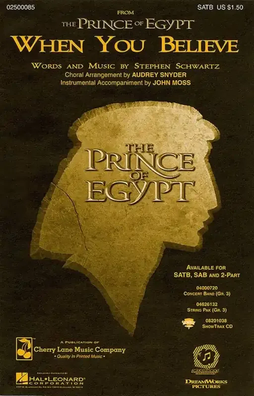 Stephen Schwartz When You Believe (from The Prince of Egypt) (Arr. Audrey Snyder) Frauenchor mit Klavier/Orgel