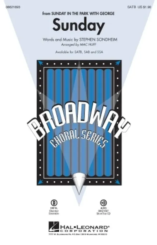 Stephen Sondheim Sunday (Arr. Mac Huff) Gemischter Chor mit Begleitung