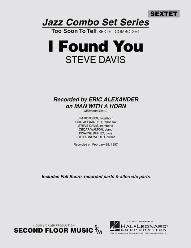 Steve Davis I Found You Jazz Ensemble