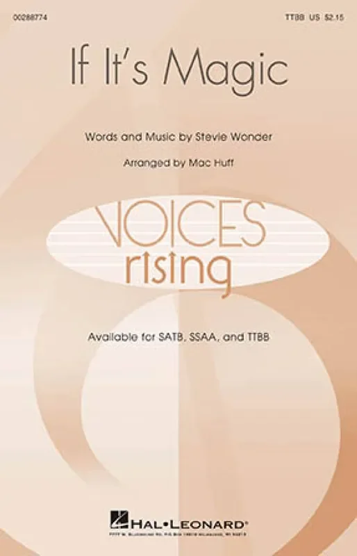 Stevie Wonder If It‘s Magic (Arr. Mac Huff) Männerchor mit Begleitung