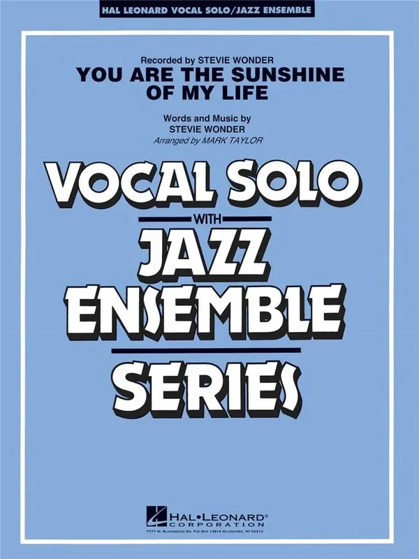 Stevie Wonder You Are the Sunshine of My Life (Key C) (Arr. Mark Taylor) Jazz Ensemble mit Gesang