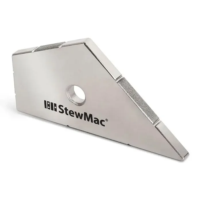 StewMac Fret Kisser, fret rocker and diamond file combined for single fret spot levelling, 6.5mm steel