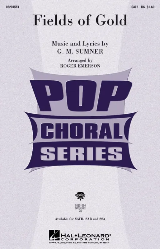 Sting Fields of Gold (Arr. Roger Emerson) Gemischter Chor mit Klavier/Orgel