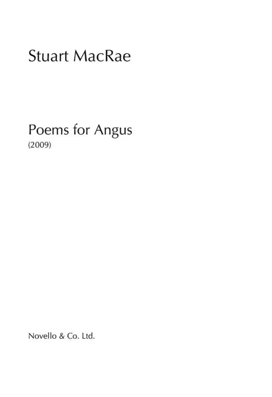 Stuart MacRae Poems for Angus (Parts) Streichensemble