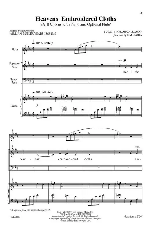 Susan Naylor Callaway Heavens Embroidered Cloth (Arr. Susan Naylor Callaway) Gemischter Chor mit Klavier/Orgel