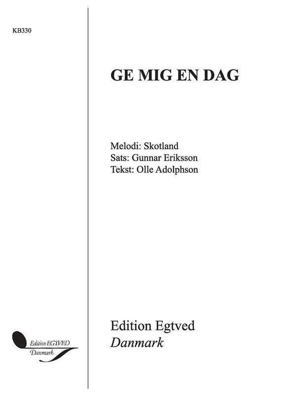 Svend S. Schultz Glycera Gemischter Chor mit Begleitung