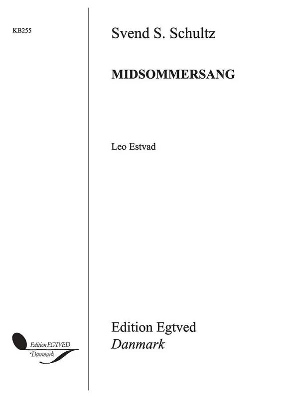 Svend S. Schultz Quo Pinus Gemischter Chor mit Begleitung