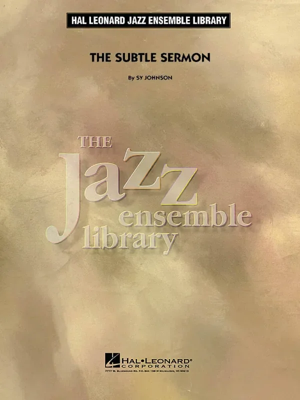 Sy Johnson The Subtle Sermon Jazz Ensemble