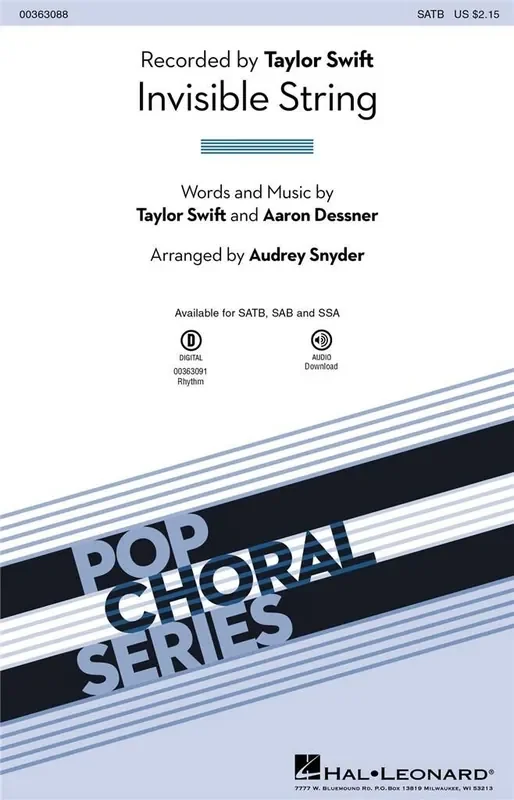 Taylor Swift Invisible String Gemischter Chor mit Begleitung