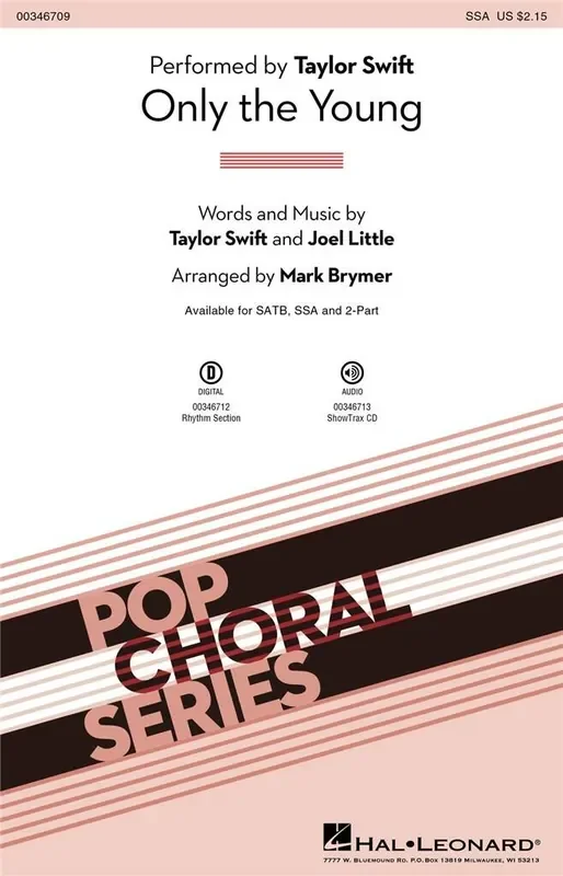 Taylor Swift Only The Young (Arr. Mark Brymer) Frauenchor mit Begleitung