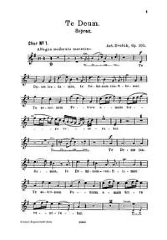 Te Deum op. 103 Gemischter Chor mit Ensemble