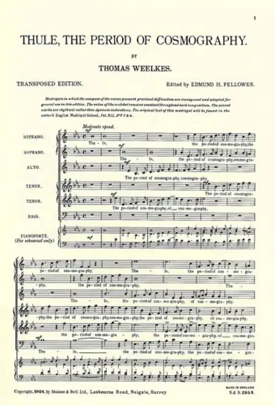 The Andalusian Merchant With Thule Gemischter Chor mit Begleitung