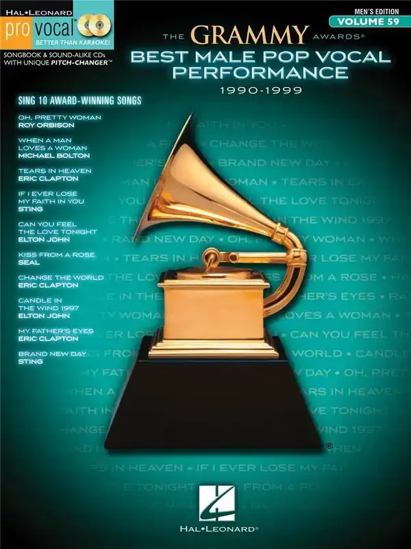 The Grammy Awards Best Male Pop Vocal 1990-1999 Klavier, Gesang, Gitarre (Songbooks)