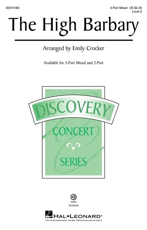 The High Barbary (Arr. Emily Crocker) Gemischter Chor A cappella