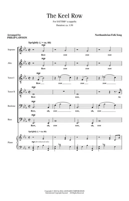The Keel Row (Arr. Philip Lawson) Gemischter Chor mit Begleitung