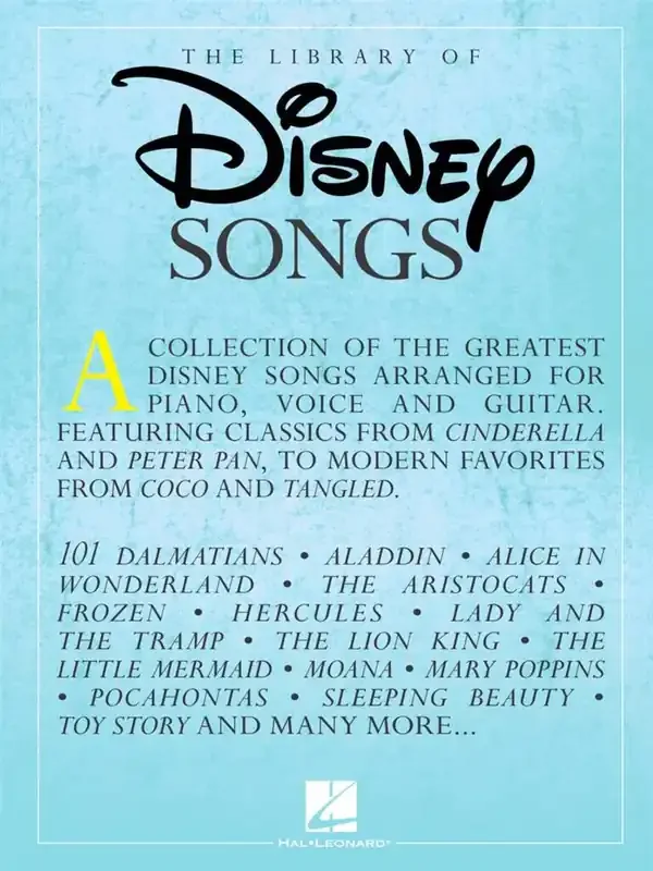 The Library of Disney Songs Klavier, Gesang, Gitarre (Songbooks)