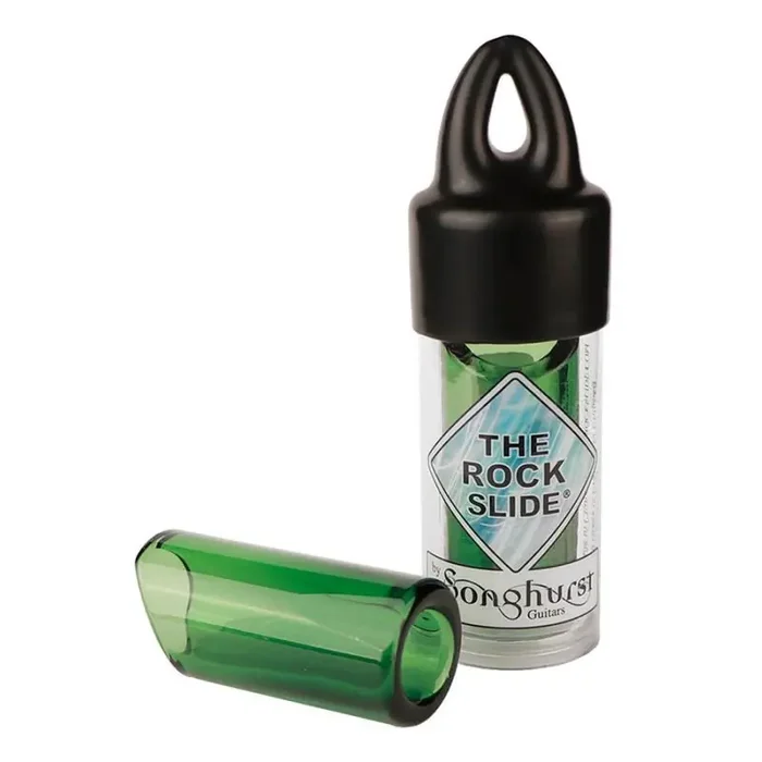 The Rock Slide moulded glass slide size M (inside 19.5 – length 60.0mm) – green edition