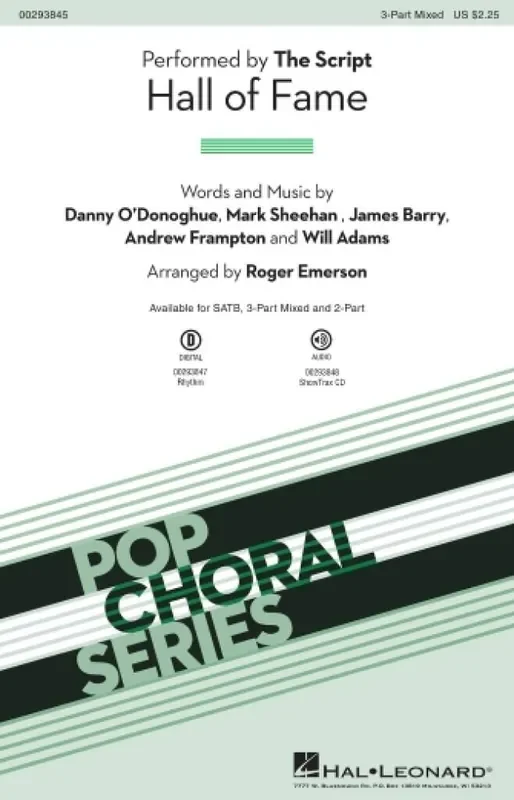 The Script Hall of Fame (Arr. Roger Emerson) Gemischter Chor mit Begleitung
