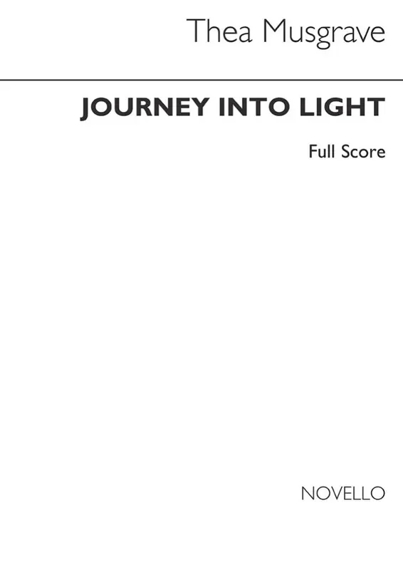 Thea Musgrave Journey Into Light (Full Score) Kammerensemble