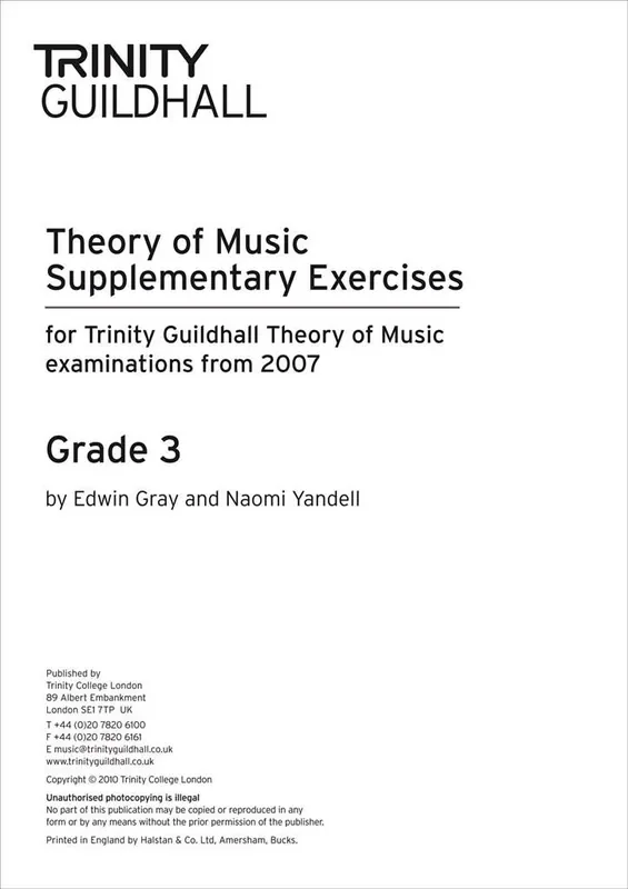 Theory Supplementary Exercises – Grade 3