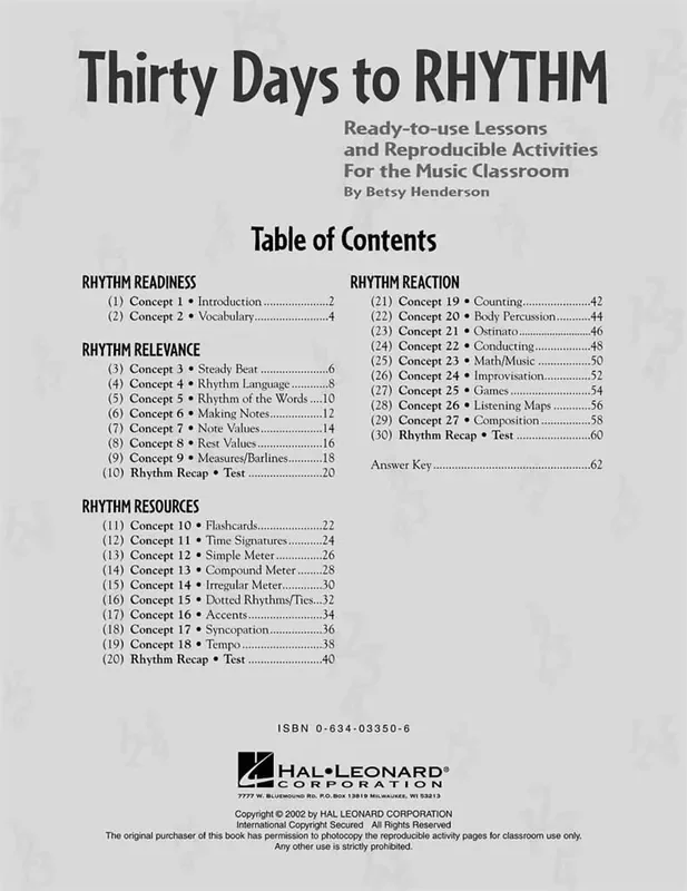 Thirty Days to Rhythm