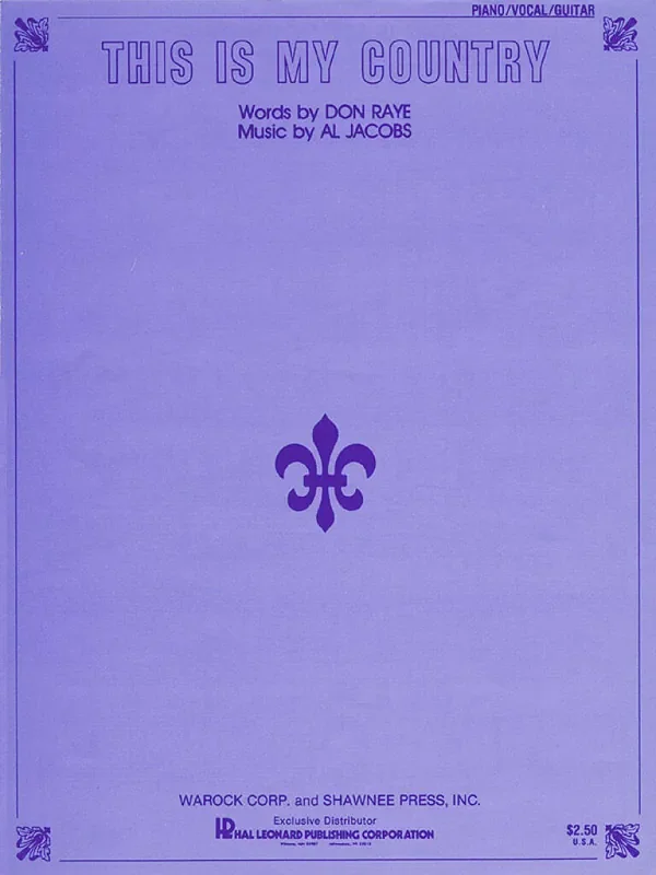 This Is My Country Gesang mit Klavier