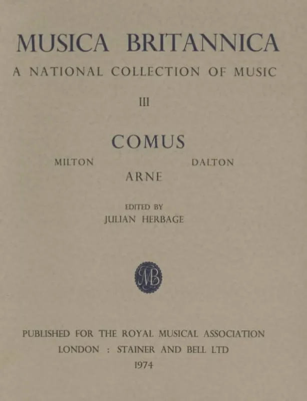 Thomas Augustine Arne The Masque Of Comus Gemischter Chor mit Begleitung