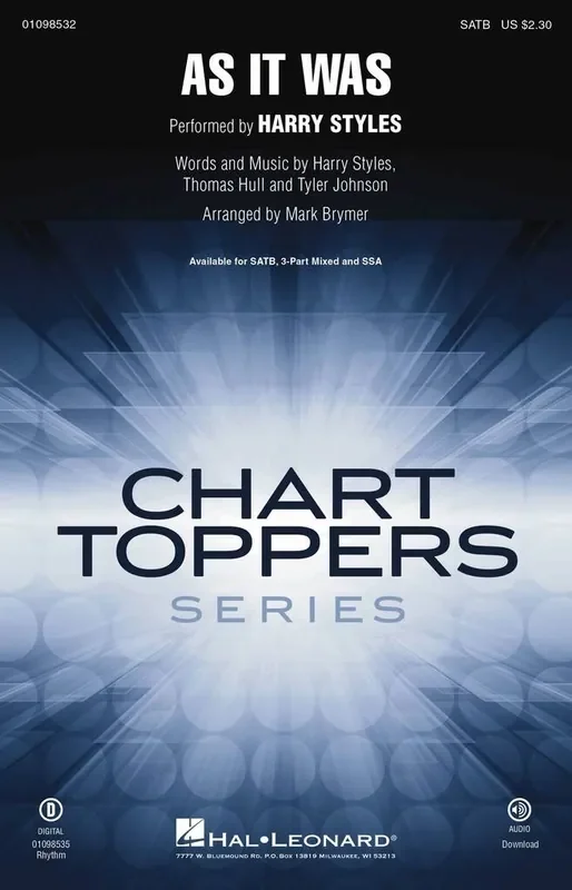 Thomas Hull As It Was (Arr. Mark Brymer) Gemischter Chor mit Begleitung