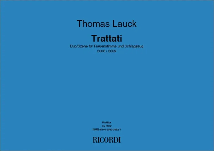 Thomas Lauck Trattati – Szene Gesang mit sonstiger Begleitung