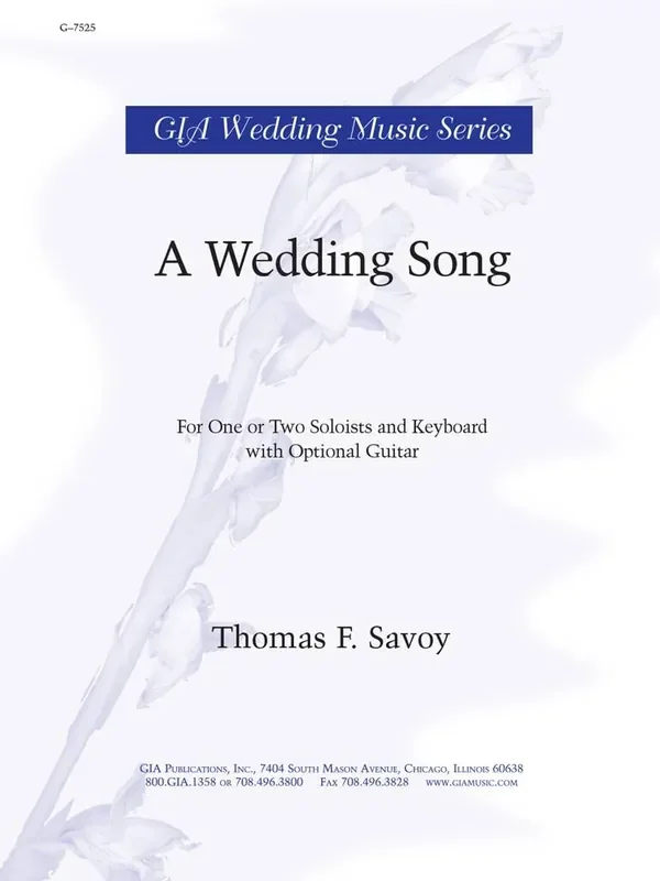 Thomas Savoy A Wedding Song Gesang Solo