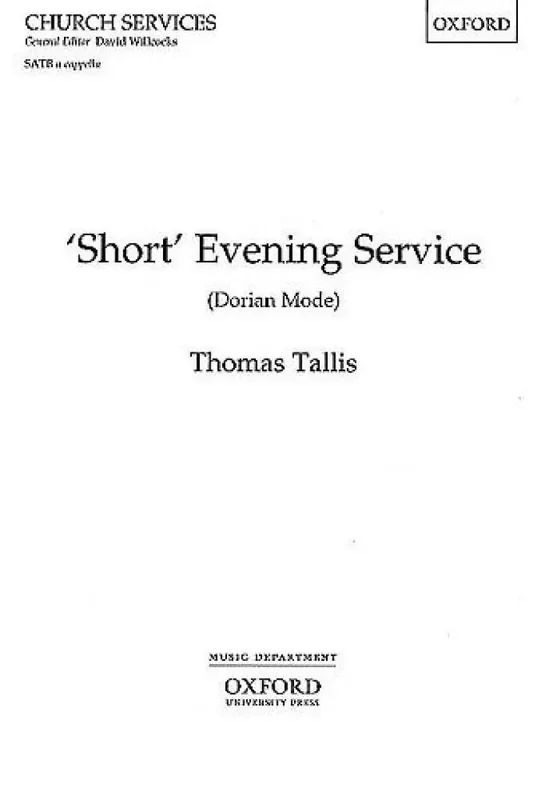 Thomas Tallis ‘Short‘ Evening Service Gemischter Chor mit Begleitung