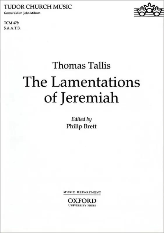 Thomas Tallis The Lamentations Of Jeremiah Gemischter Chor mit Begleitung