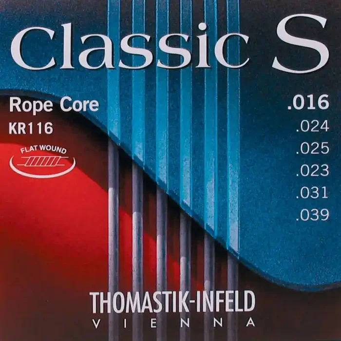 Thomastik Classic S snarenset klassiek, rope core flatwound