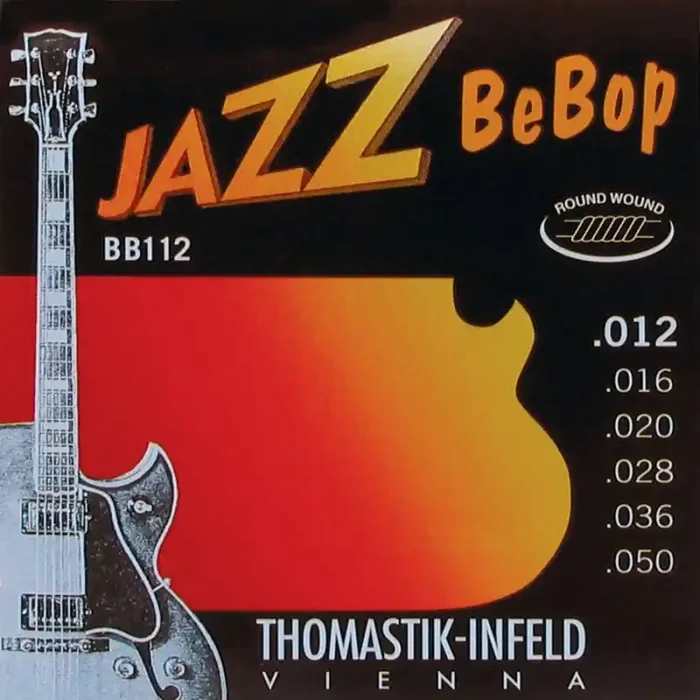 Thomastik Jazz Bebop snarenset elektrisch, nickel roundwound, 012-016-020-028-036-050