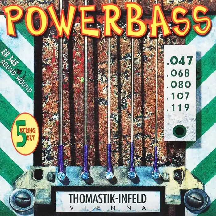 Thomastik Power Bass snarenset 5-snarige basgitaar, magnecore, roundwound, 047-068-080-107-119, longscale