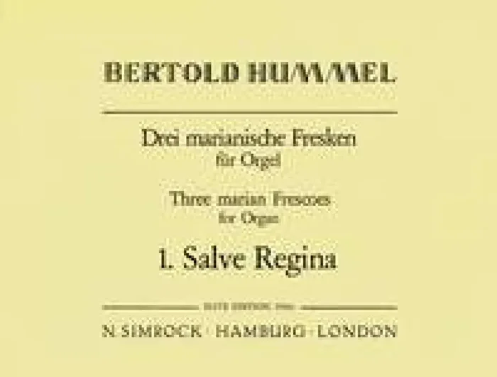 Three Marian Frescos op. 42 Orgel