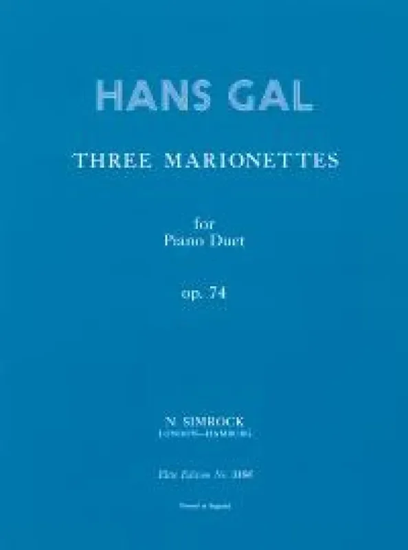 Three Marionettes op. 74 Klavier vierhändig