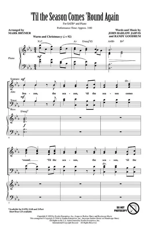 ‘Til the Season Comes ‘Round Again (Arr. Mark Brymer) Gemischter Chor mit Begleitung