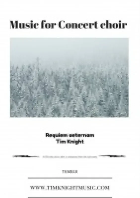 Tim Knight Requiem Aeternam Gemischter Chor mit Begleitung