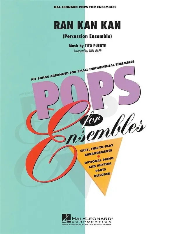 Tito Puente Ran Kan Kan (Arr. Will Rapp) Percussion Ensemble