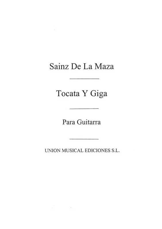 Tocata Y Giga (R Sainz De La Maza) Gitarre Solo
