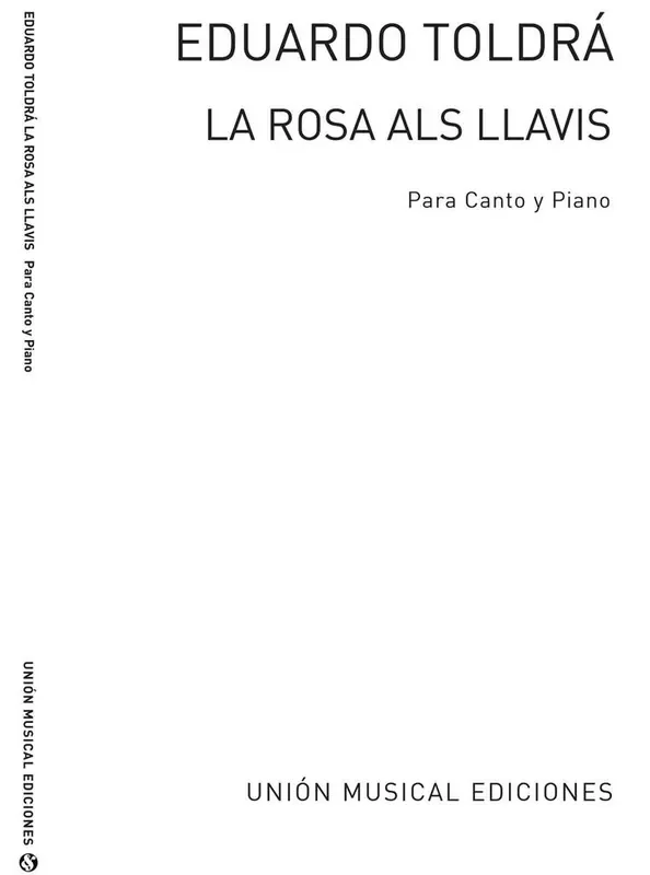 Toldra La Rosa Als Llavis Gesang Solo