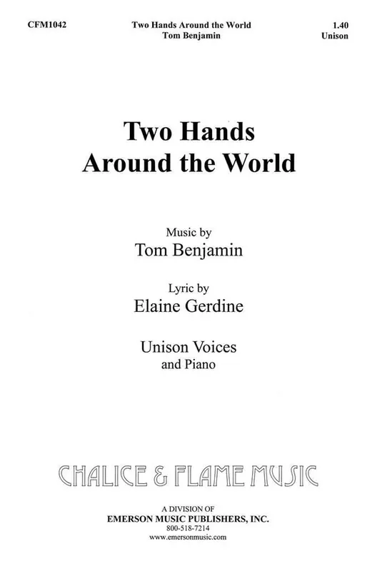 Tom Benjamin Two Hands Around The World Gemischter Chor mit Begleitung