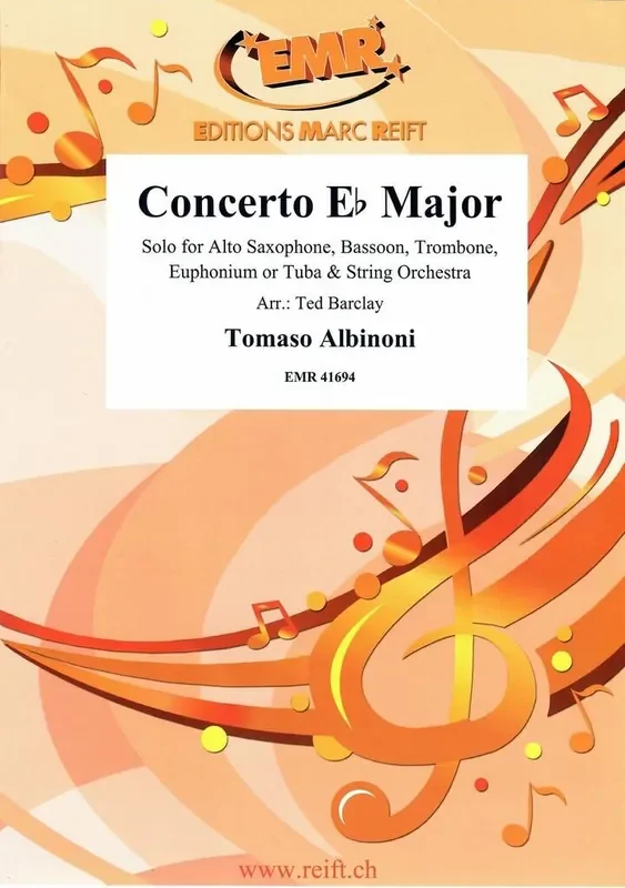 Tomaso Albinoni Concerto Eb Major (Arr. Ted Barclay) Streichorchester mit Solo