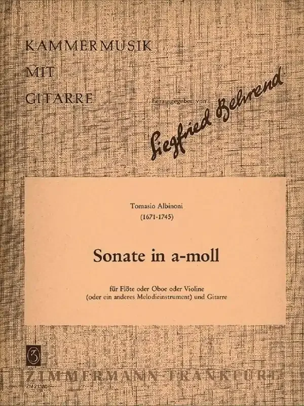 Tomaso Albinoni Sonate A Kammerensemble