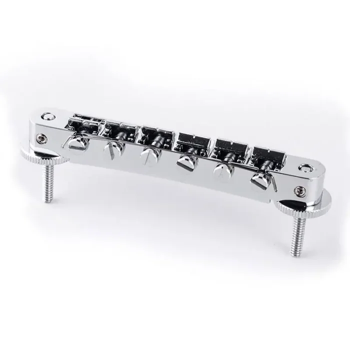 TonePros AVR2P tune-o-matic bridge with pre-notched saddles, for USA guitars, chrome
