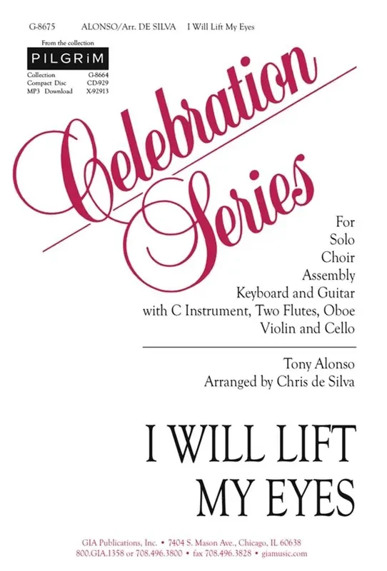Tony Alonso I Will Lift My Eyes – Instrument edition (Arr. Chris de Silva) Gemischter Chor mit Begleitung