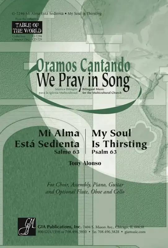 Tony Alonso My Soul Is Thirsting – Instrument parts Gemischter Chor mit Begleitung