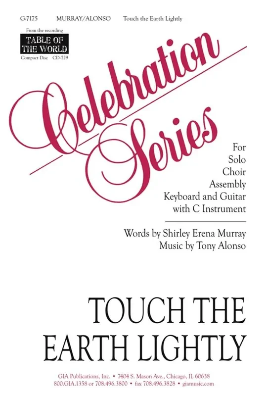 Tony Alonso Touch the Earth Lightly – Instrument Part Gemischter Chor mit Begleitung