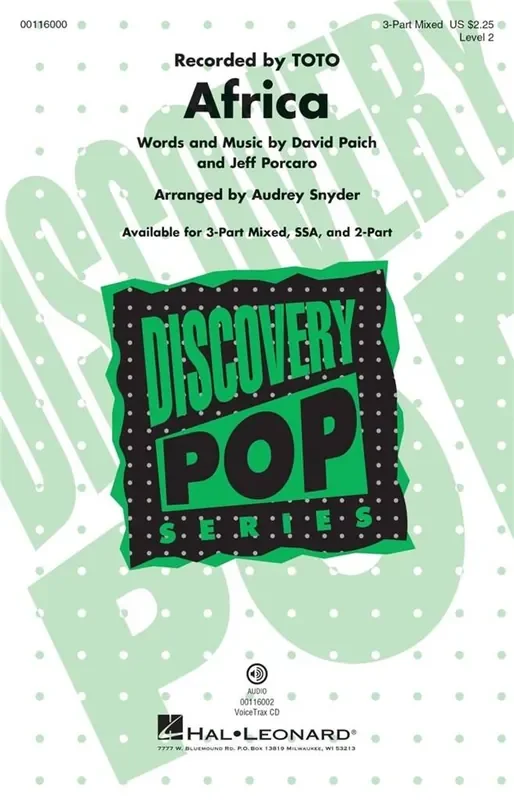 Toto Africa (Arr. Audrey Snyder) Gemischter Chor mit Begleitung